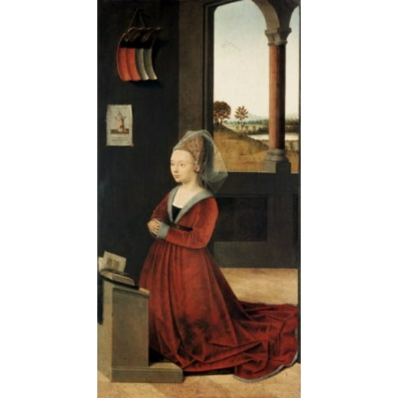 Portrait of a Female Donor ca 1455 Petrus Christus ca 1400-1473 Flemish Oil on wood panel National Gallery of 18 x 24