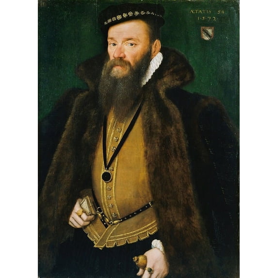 Portrait of a Gentleman of the Selwyn Family (1572) Poster Print by Hans Eworth (18 x 24)