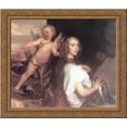 thumbnail image 1 of Portrait of a Girl as Erminia Accompanied by Cupid 24x20 Gold Ornate Wood Framed Canvas Art by Anthony van Dyck, 1 of 2