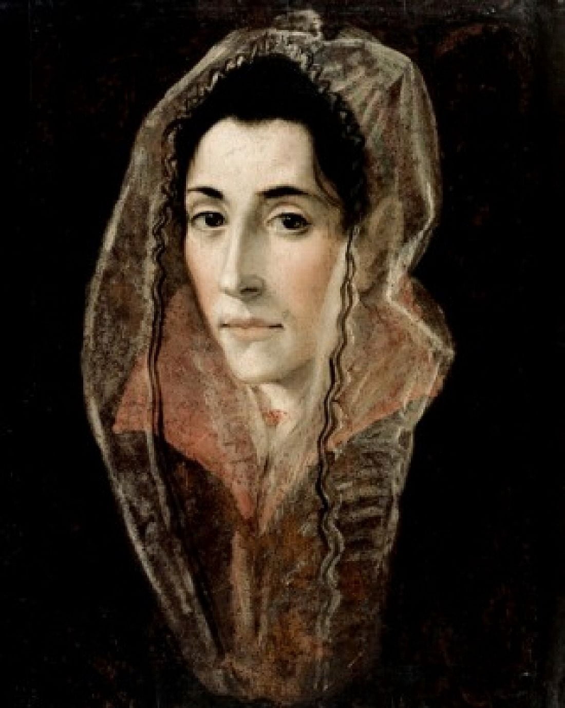 Portrait of a Lady 1577-1580 El Greco (1541-1614Greek) Oil on wood panel John G Johnson Collection Philadelphia Canvas Art - El Greco (24 x 36)
