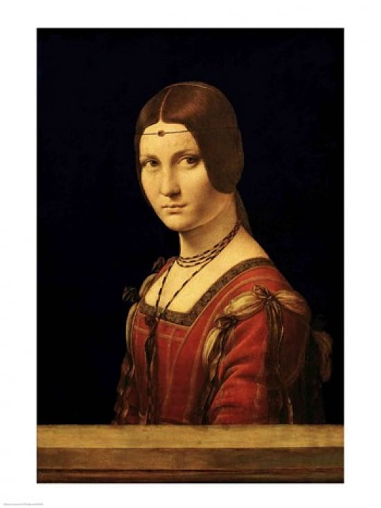 Portrait of a Lady from the Court of Milan Canvas Art - Leonardo Da Vinci (18 x 24)