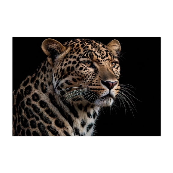 Portrait of a Leopard 02 - Photography Wildlife Animal Nature Portrait Jungle Wilderness Unframed Wall Art Print 4 x 6 inches