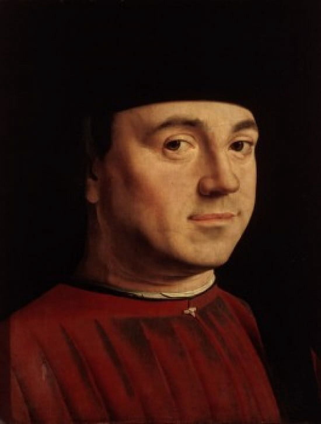 Portrait of a Man Antonello da Messina (ca1430-1479 Italian) Galleria Borghese Rome Canvas Art - Antonello da Messina (18 x 24)