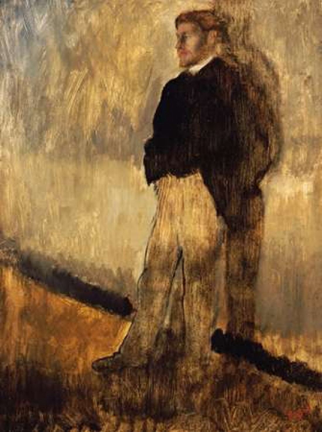 Portrait of a Man Canvas Art - Edgar Degas (18 x 24)