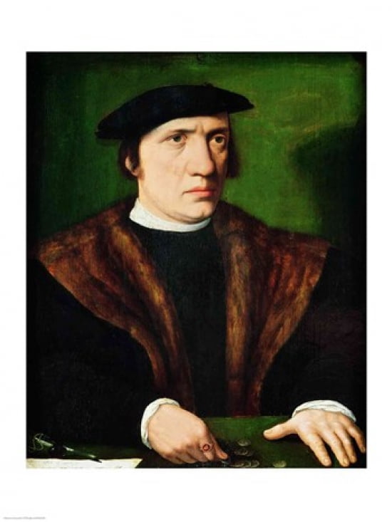 Portrait of a Man Canvas Art - Hans Holbein (18 x 24)