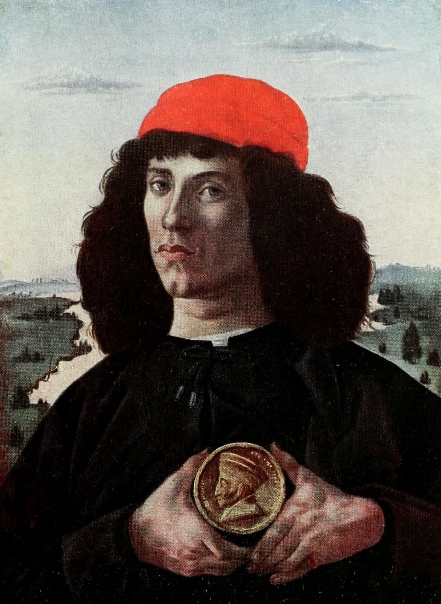 Portrait of a Man Canvas Art - Sandro Botticelli (24 x 36)