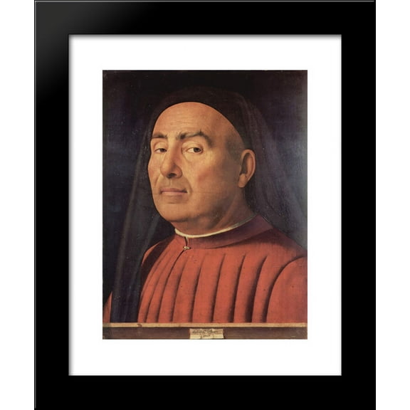 Portrait of a Man (Trivulzio portrait) 20x24 Framed Art Print by da Messina, Antonello