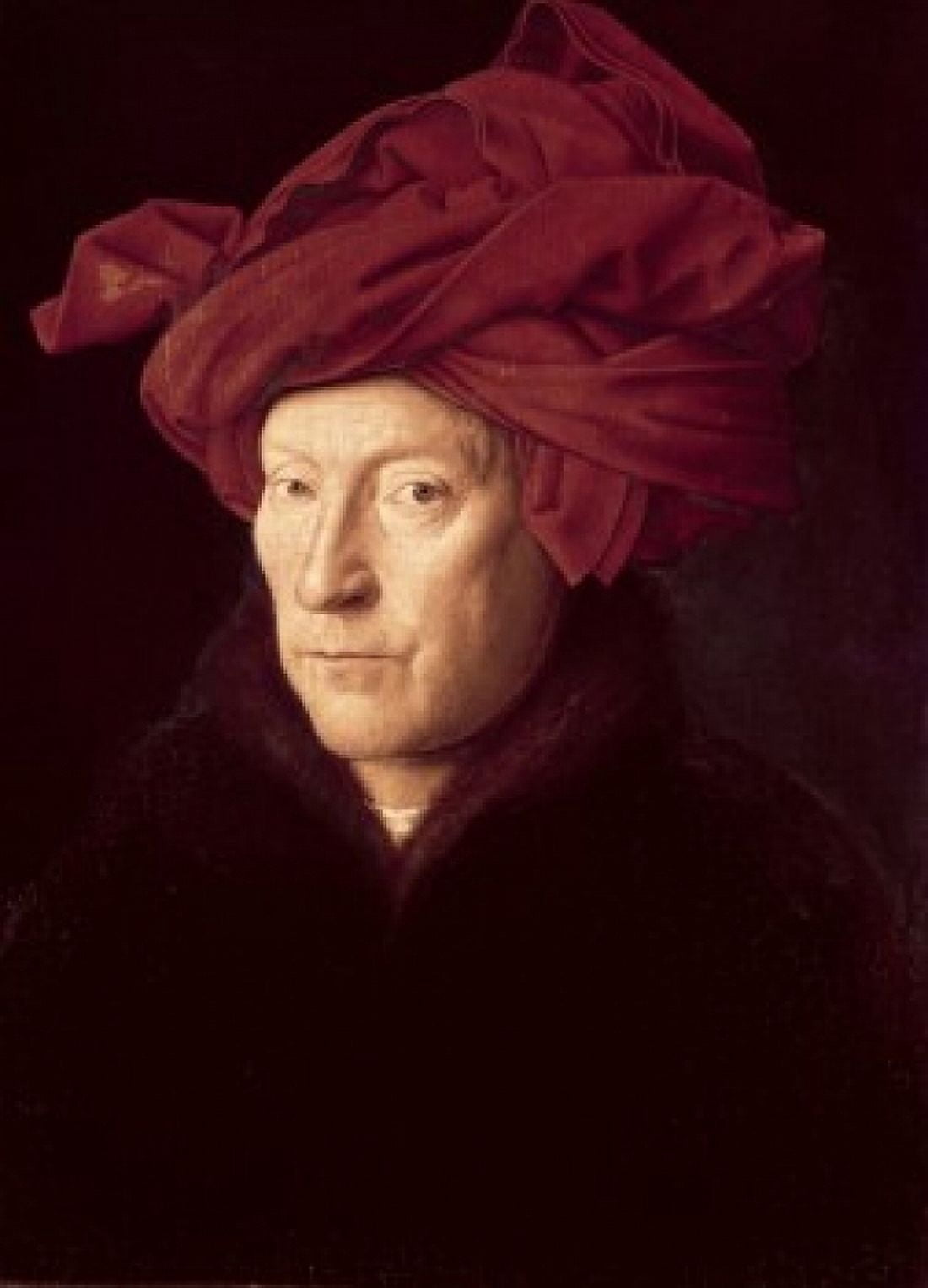 Portrait of a Man in a Turban Jan van Eyck (1390-1441 Flemish) National Gallery London Canvas Art - Jan van Eyck (24 x 36)