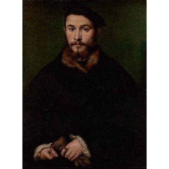 Portrait of a Man with Gloves (ca. 1535) Poster Print by Corneille de Lyon (24 x 36)