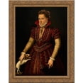thumbnail image 1 of Portrait of a Noblewoman 24x20 Gold Ornate Wood Framed Canvas Art by Lavinia Fontana, 1 of 2