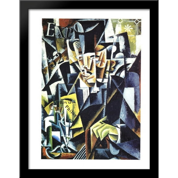 Portrait of a Philosopher 28x36 Large Black Wood Framed Print Art by Lyubov Popova