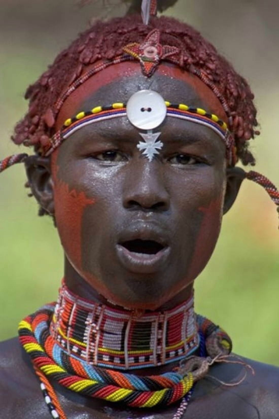 Portrait of a Samburu tribal Canvas Art - Panoramic Images (16 x 24)