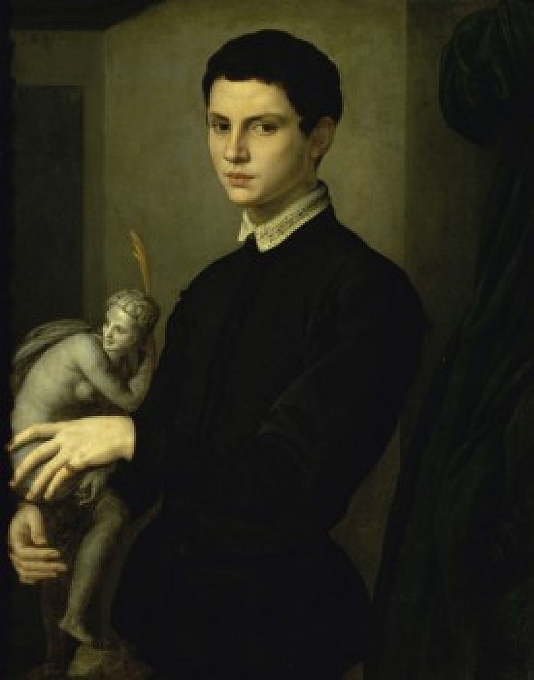 Portrait of a Sculptor Agnolo Bronzino (1503-1572Italian) Musee du Louvre Paris Canvas Art - Agnolo Bronzino (18 x 24)