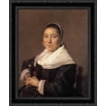 thumbnail image 1 of Portrait of a Seated Woman (presumedly Maria Vernatti) 20x23 Black Ornate Wood Framed Canvas Art by Hals, Frans, 1 of 2