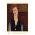 thumbnail image 1 of Portrait of a Woman 2 - From an Original Color Painting by Amedeo Modigliani c.1917 - Master Art Print 10in x 14in, 1 of 4