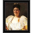 thumbnail image 1 of Portrait of a Woman 20x23 Black Ornate Wood Framed Canvas Art by Chase, William Merritt, 1 of 2