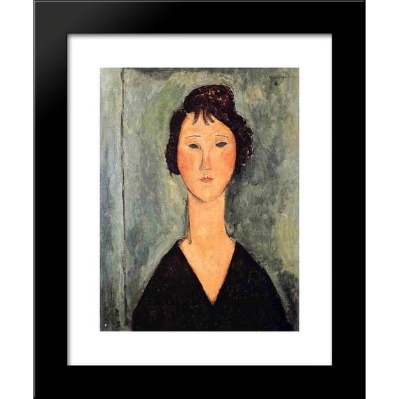 Portrait of a Woman 20x24 Framed Art Print by Modigliani, Amedeo