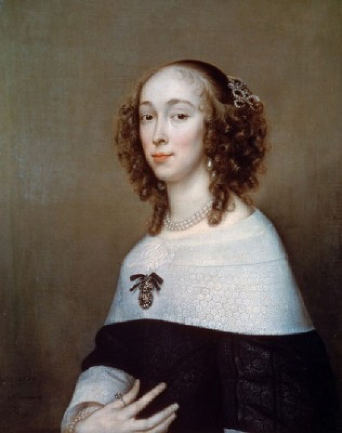 Portrait of a Woman Adriaen Hanneman (1611-1680Dutch) Pushkin Museum of Fine Arts Moscow Russia Canvas Art - Adriaen Hanneman (24 x 36)