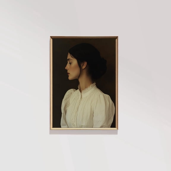 Portrait of a Woman Dark Vintage French Wall Art Poster able Art Print Poster E854, Unframed Poster Size 16x24 F03.1.18l1141