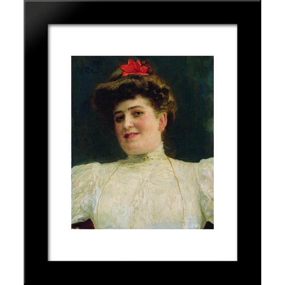 Portrait of a Woman (Olga Shoofs) 20x24 Framed Art Print by Repin, Ilya