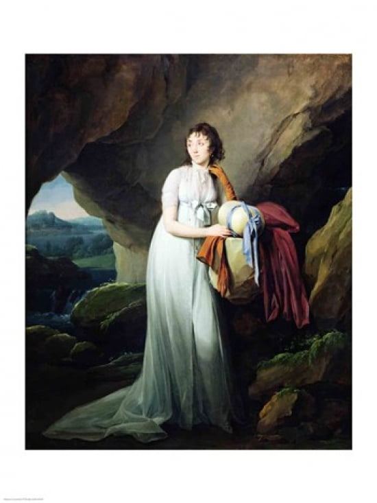 Portrait of a Woman in a Cave Canvas Art - Louis-Leopold Boilly (18 x 24)