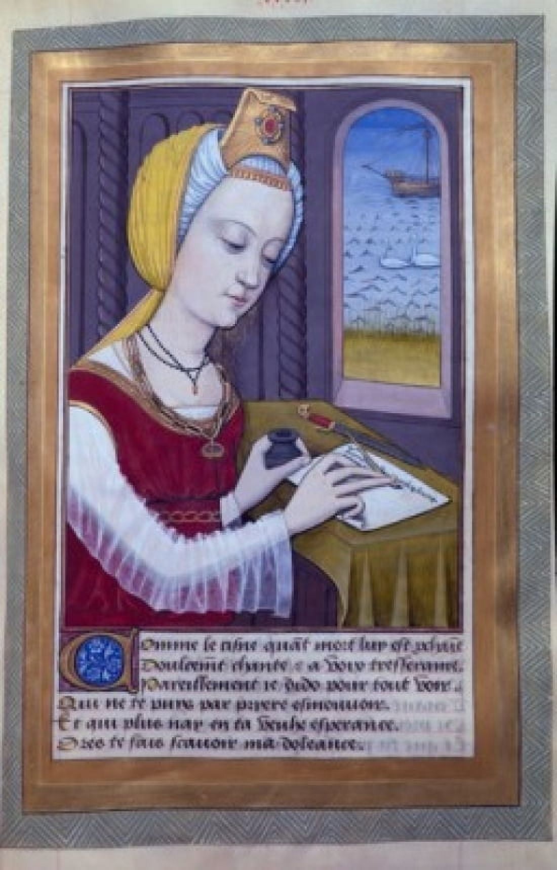 Portrait of a Woman manuscript by Robert Testard manuscript France Paris Bibliotheque Nationale Canvas Art - Bibliotheque Nationale (24 x 36)