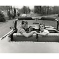 thumbnail image 1 of Portrait of a Young Couple Sitting in a Convertible Car Poster Print - 18 x 24 in., 1 of 1
