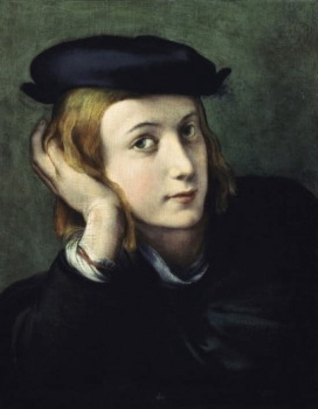 Portrait of a Young Man Correggio (148994-1534 Italian) Oil on wood Musee du Louvre Paris Canvas Art - Correggio (24 x 36)
