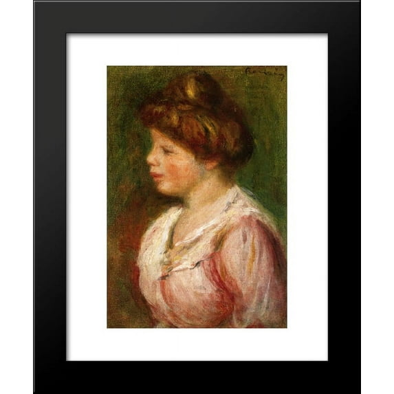 Portrait of a Young Woman 20x24 Framed Art Print by Renoir, Pierre Auguste