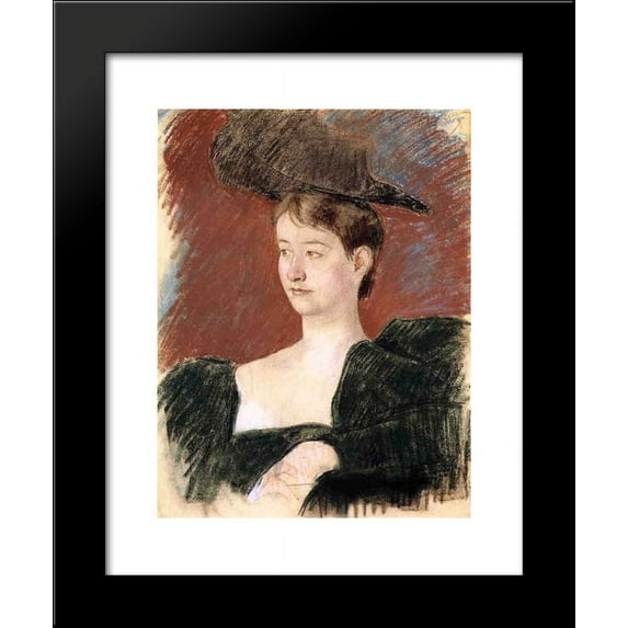 Portrait of a Young Woman in Green 20x24 Framed Art Print by Mary Cassatt