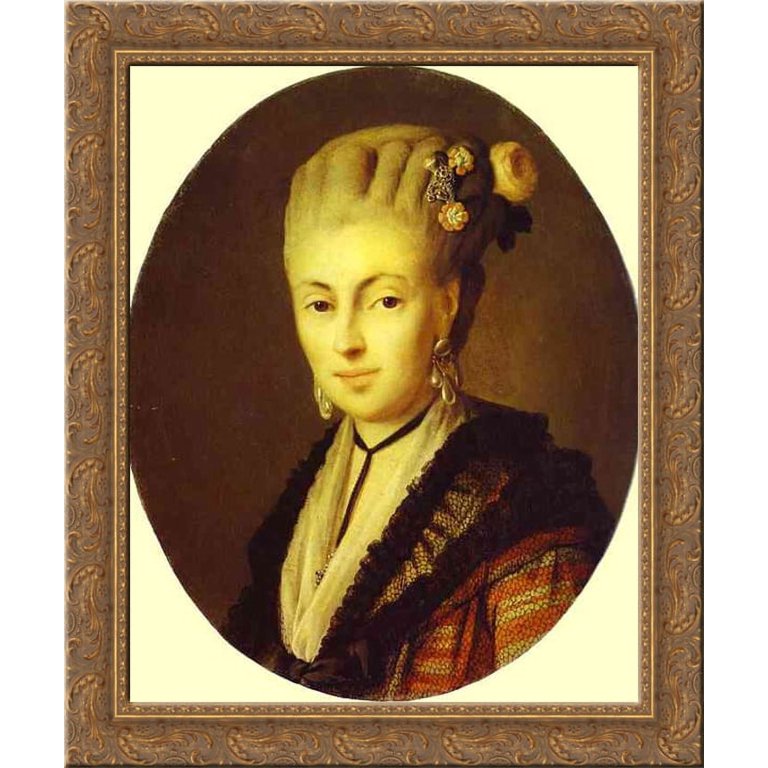 Portrait of a Young Woman in a Red Dress 24x20 Gold Ornate Wood Framed  Canvas Art by Carl-Ludwig Johann Christineck - Walmart.com