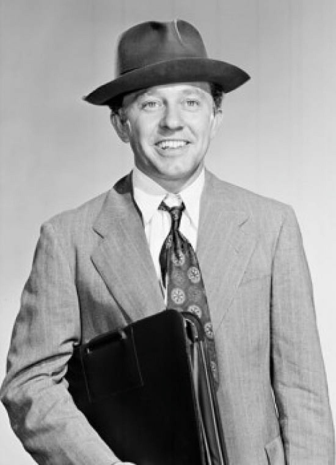 Portrait of a businessman holding a briefcase Canvas Art - (18 x 24)