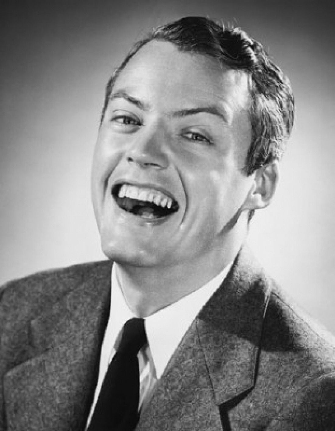 Portrait of a businessman laughing Canvas Art - (18 x 24)