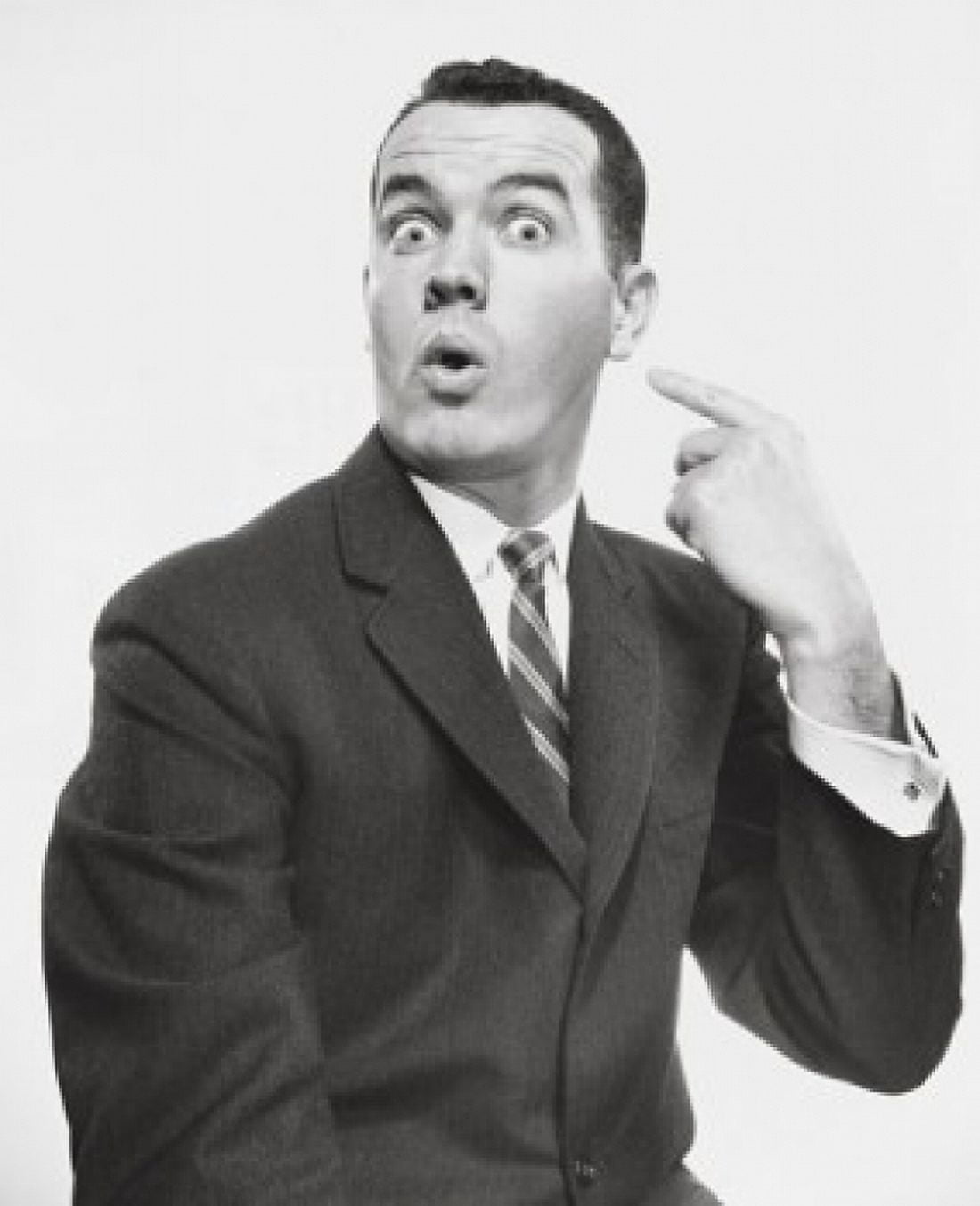 Portrait of a businessman pointing at himself Canvas Art - (18 x 24)