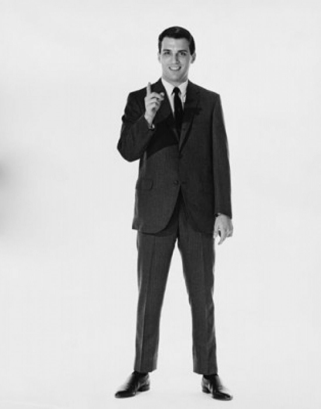 Portrait of a businessman pointing upwards Canvas Art - (18 x 24)