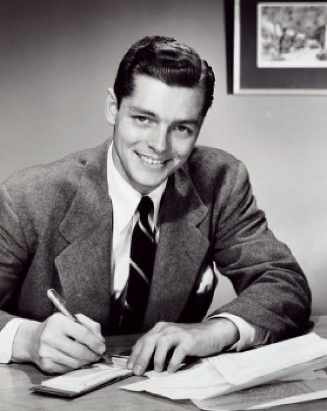Portrait of a businessman signing a check Canvas Art - (18 x 24)