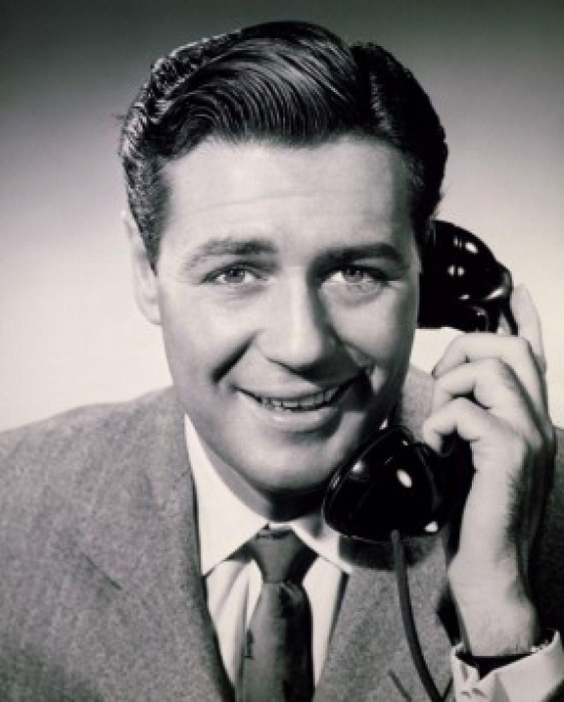 Portrait of a businessman talking on the telephone Canvas Art - (24 x 36)