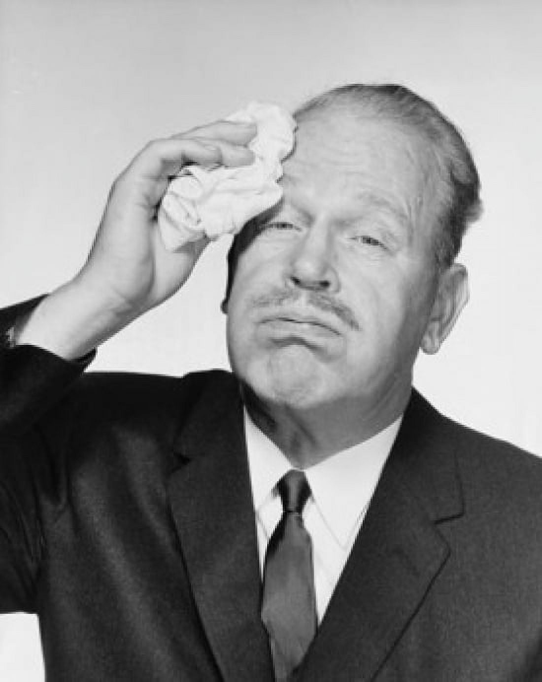 Portrait of a businessman wiping sweat from his forehead Canvas Art - (18 x 24)