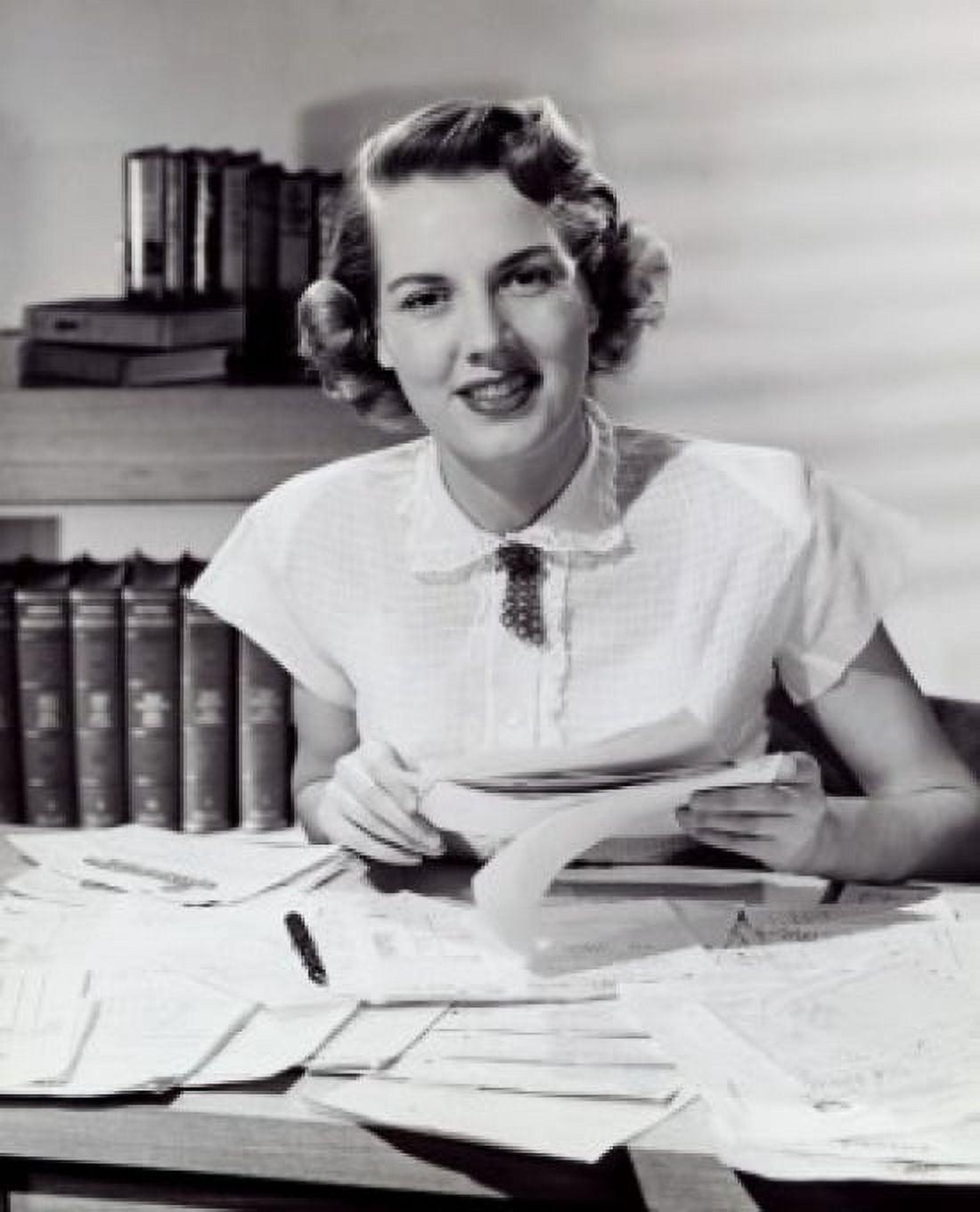 Portrait of a businesswoman holding documents Canvas Art - (24 x 36)