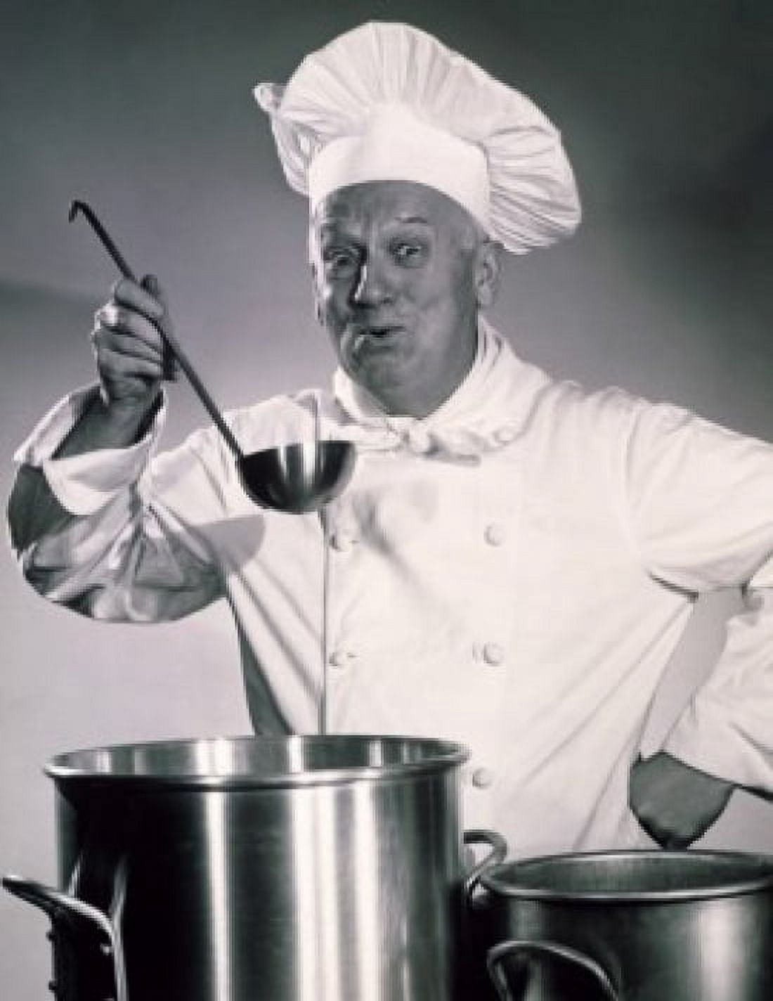 Portrait of a chef tasting food Canvas Art - (18 x 24)