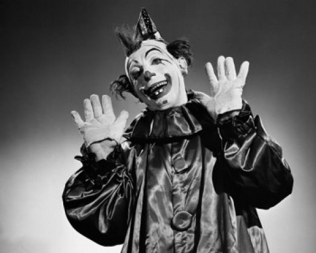 Portrait of a clown gesturing Canvas Art - (18 x 24)