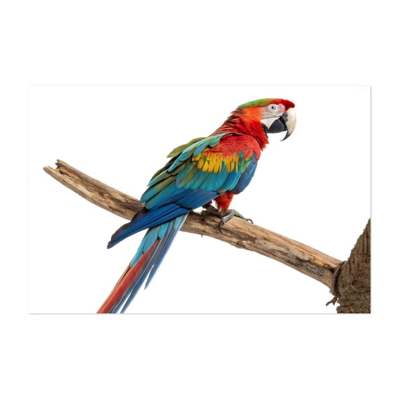 Portrait of a colorful macaw 02 - Photography Bird Wildlife Animal Tropical Nature Unframed Wall Art Print 16 x 24 inches