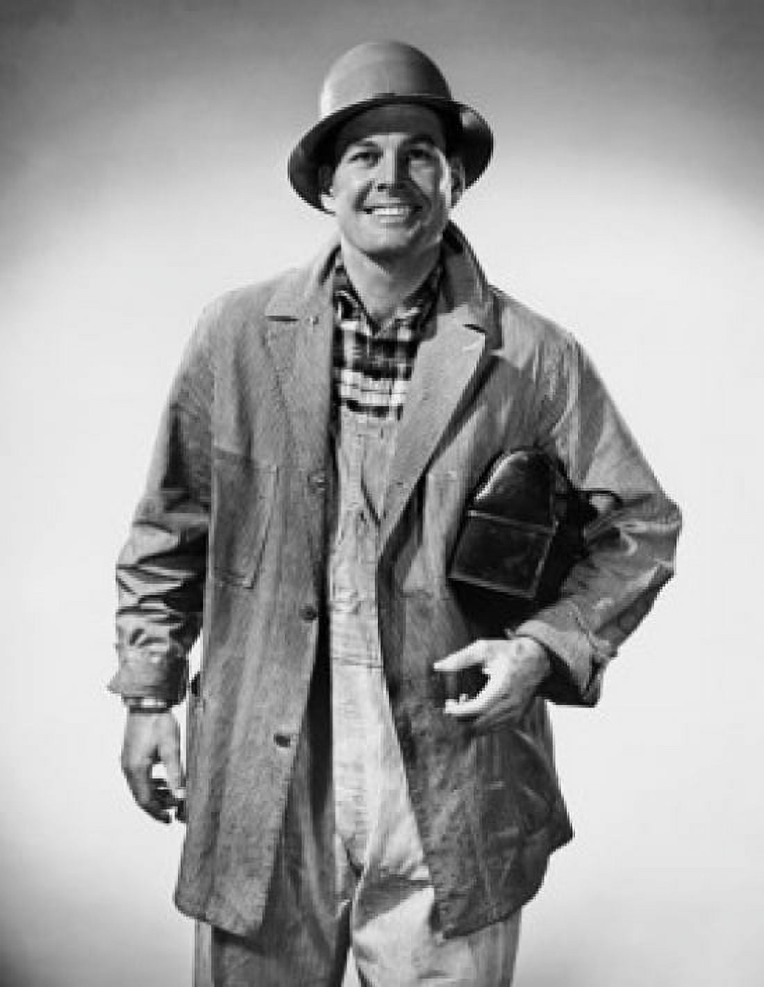 Portrait of a construction worker smiling Canvas Art - (18 x 24)