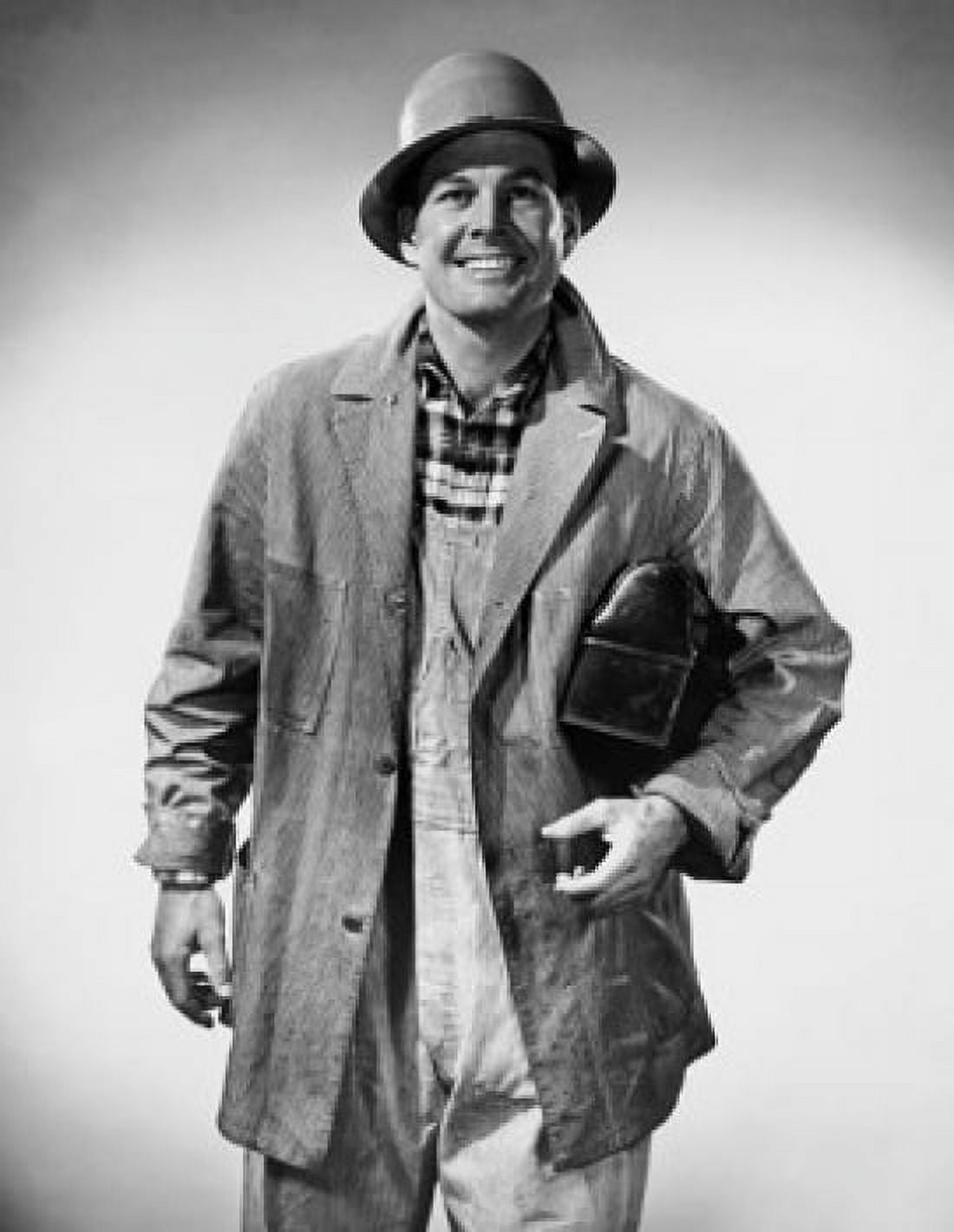 Portrait of a construction worker smiling Canvas Art - (24 x 36)