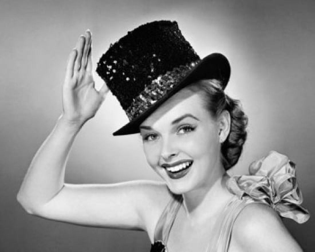 Portrait of a dancer wearing a top hat and smiling Canvas Art - (24 x 36)