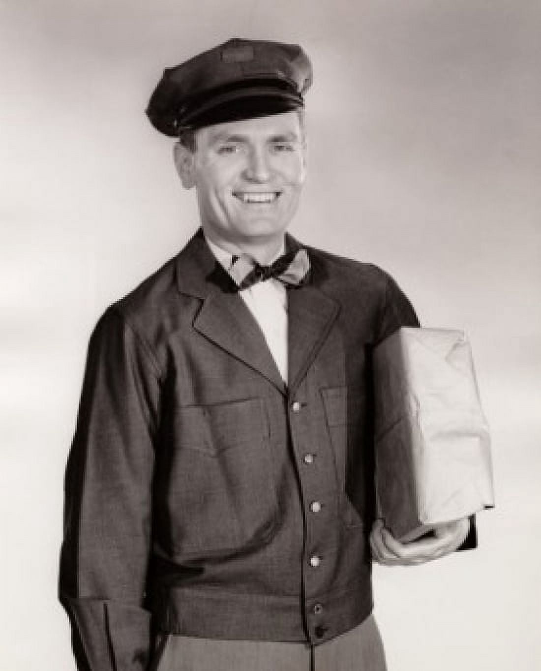 Portrait of a delivery person delivering a package Canvas Art - (18 x 24)