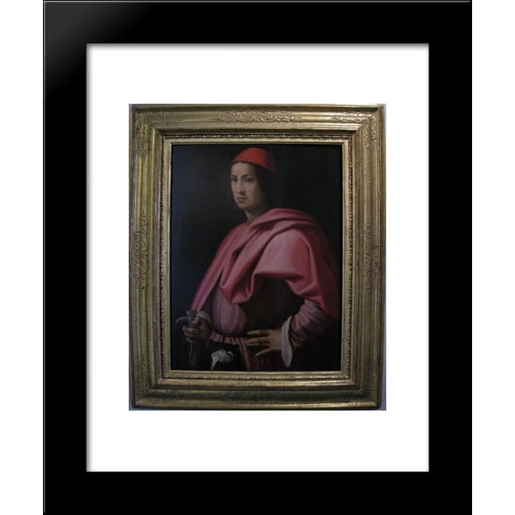 Portrait of a gentleman of Florence 20x24 Framed Art Print by Giorgio Vasari