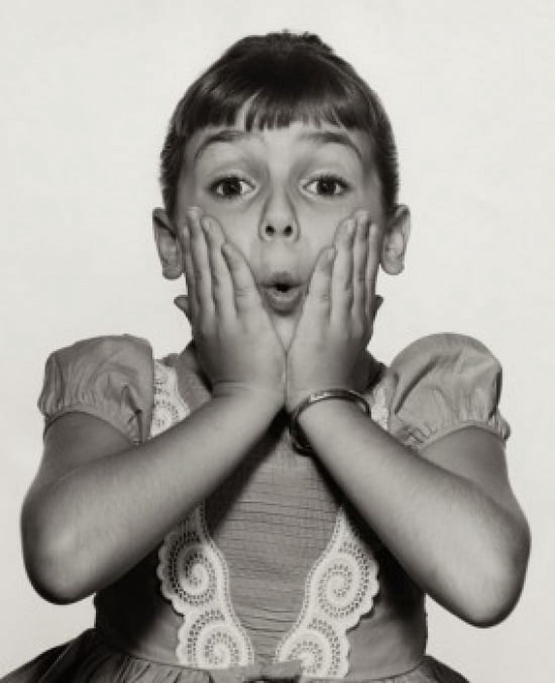Portrait of a girl looking surprised Canvas Art - (18 x 24)