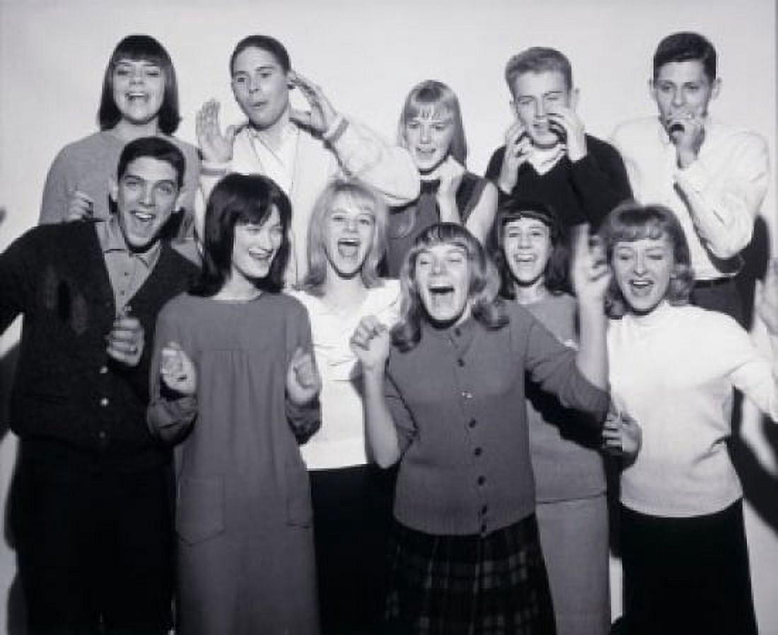 Portrait of a group of teenagers smiling Canvas Art - (24 x 36)
