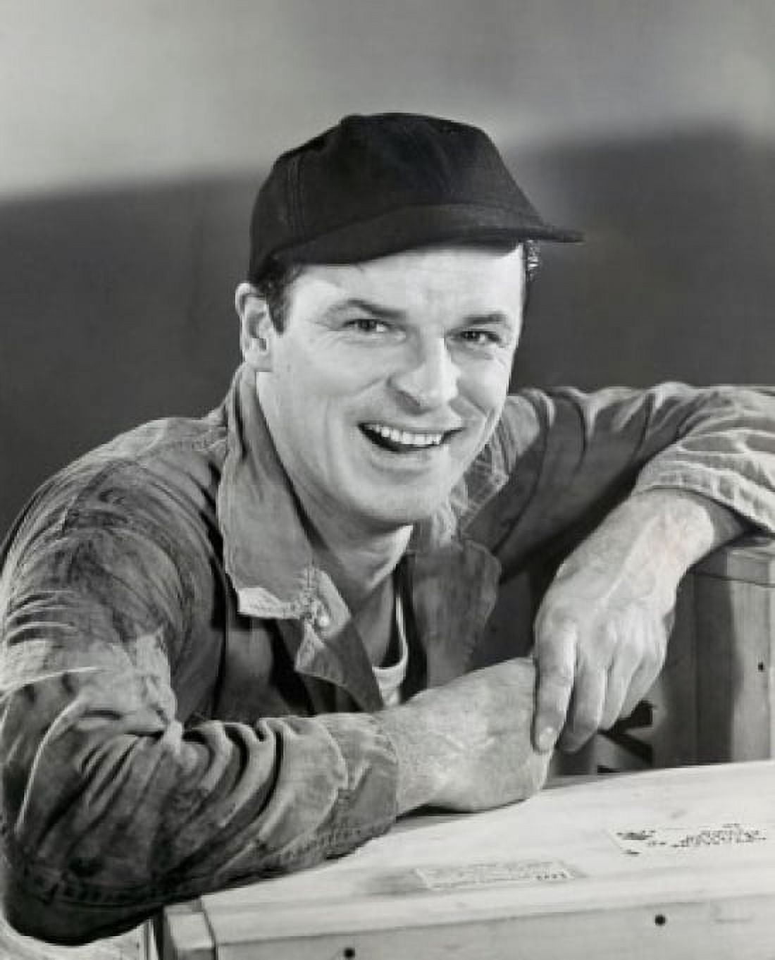 Portrait of a manual worker smiling 1950 Canvas Art - (18 x 24)